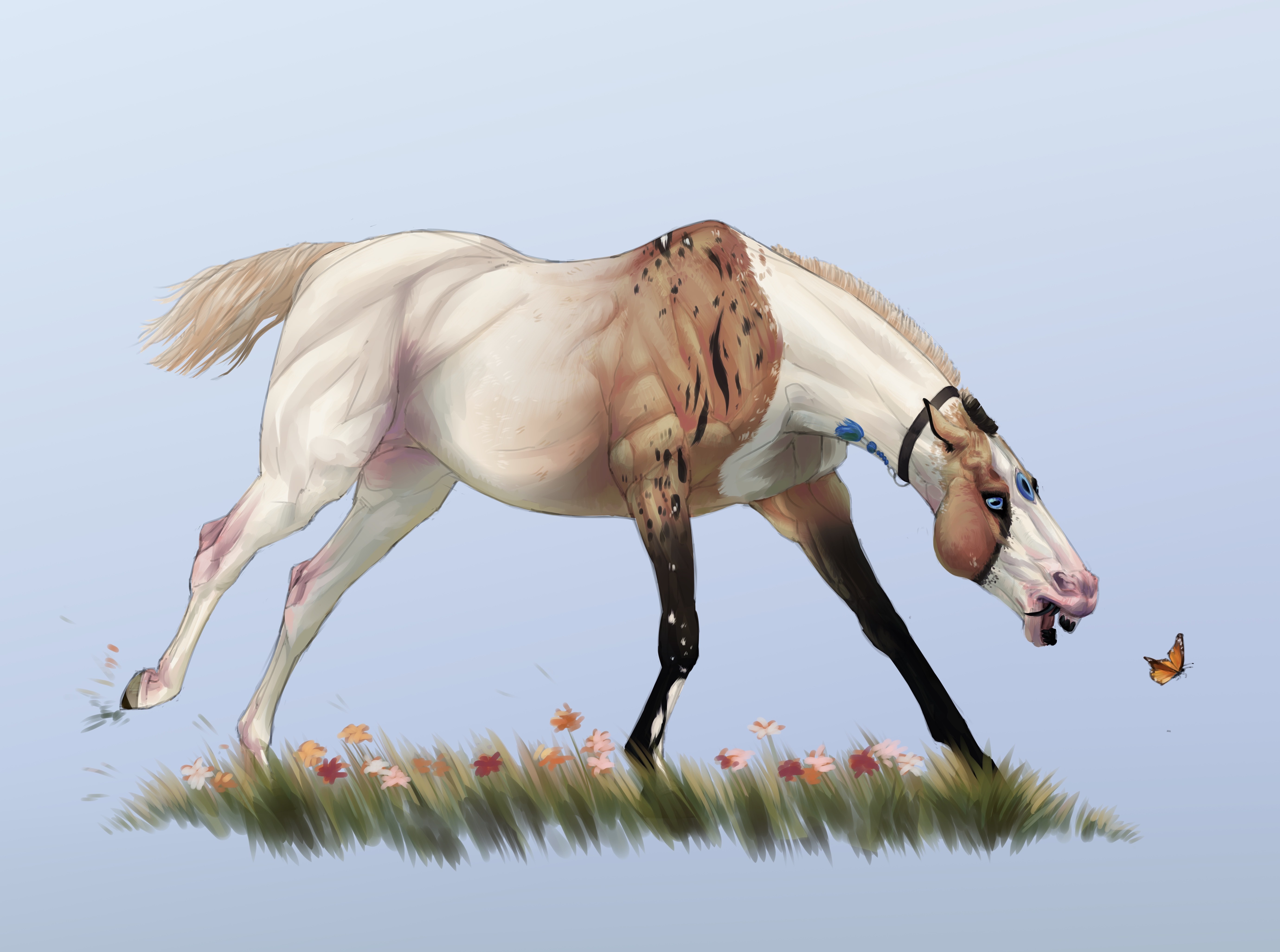 Толстые лошади арт