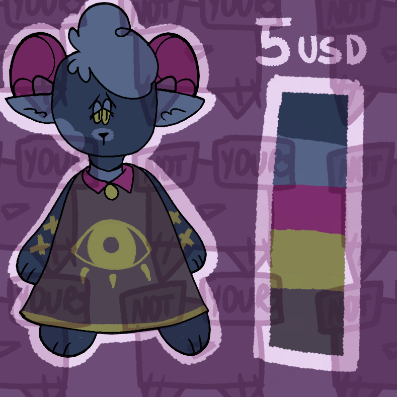 weirdcore goat adopt on Toyhouse