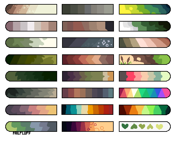 Color pallets F2U on Toyhouse