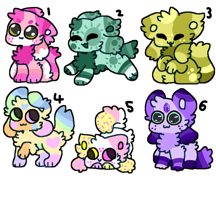 kittydog adopt batch on Toyhouse