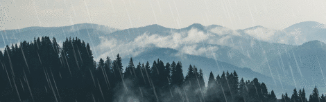 a gif of a forest with rain