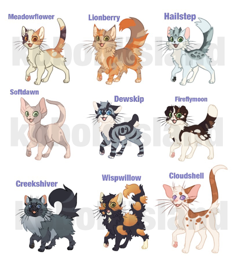 WARRIOR CATS NAME GENERATOR! on Toyhouse