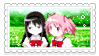 Aes: Madoka and Homura nuzzling each other