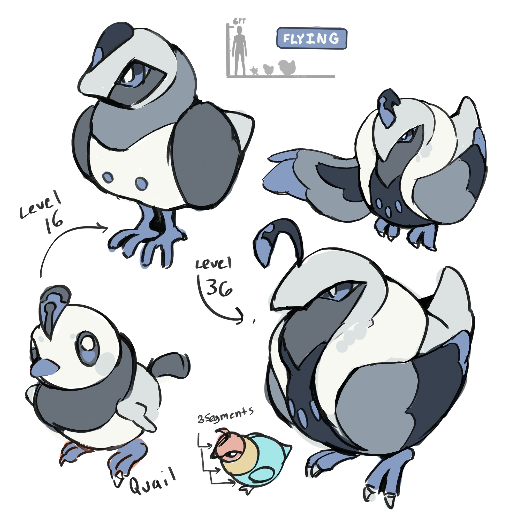 Quail fakemon on Toyhouse