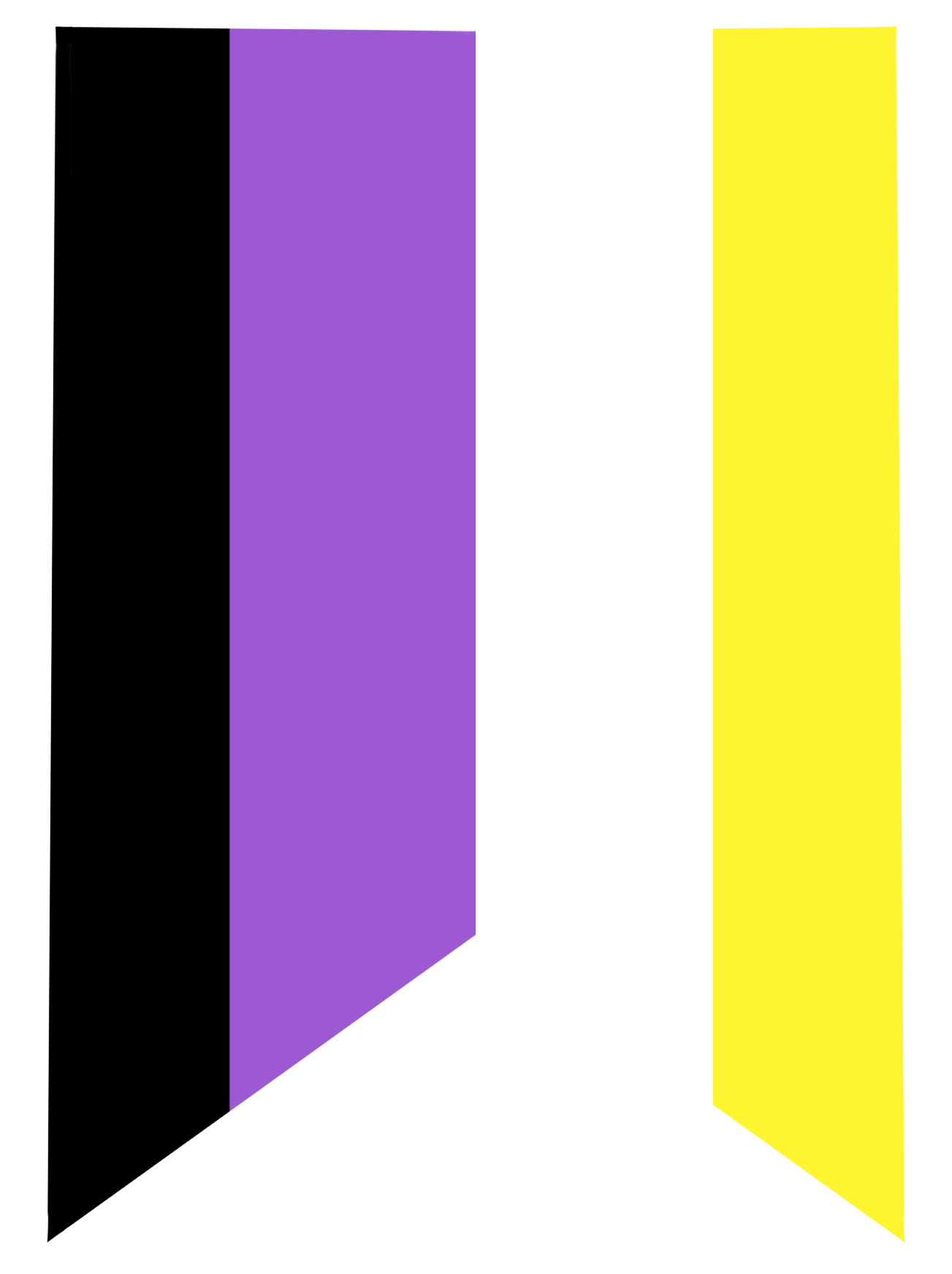 lgbtqia+ non-binary pride flag in bookmark style