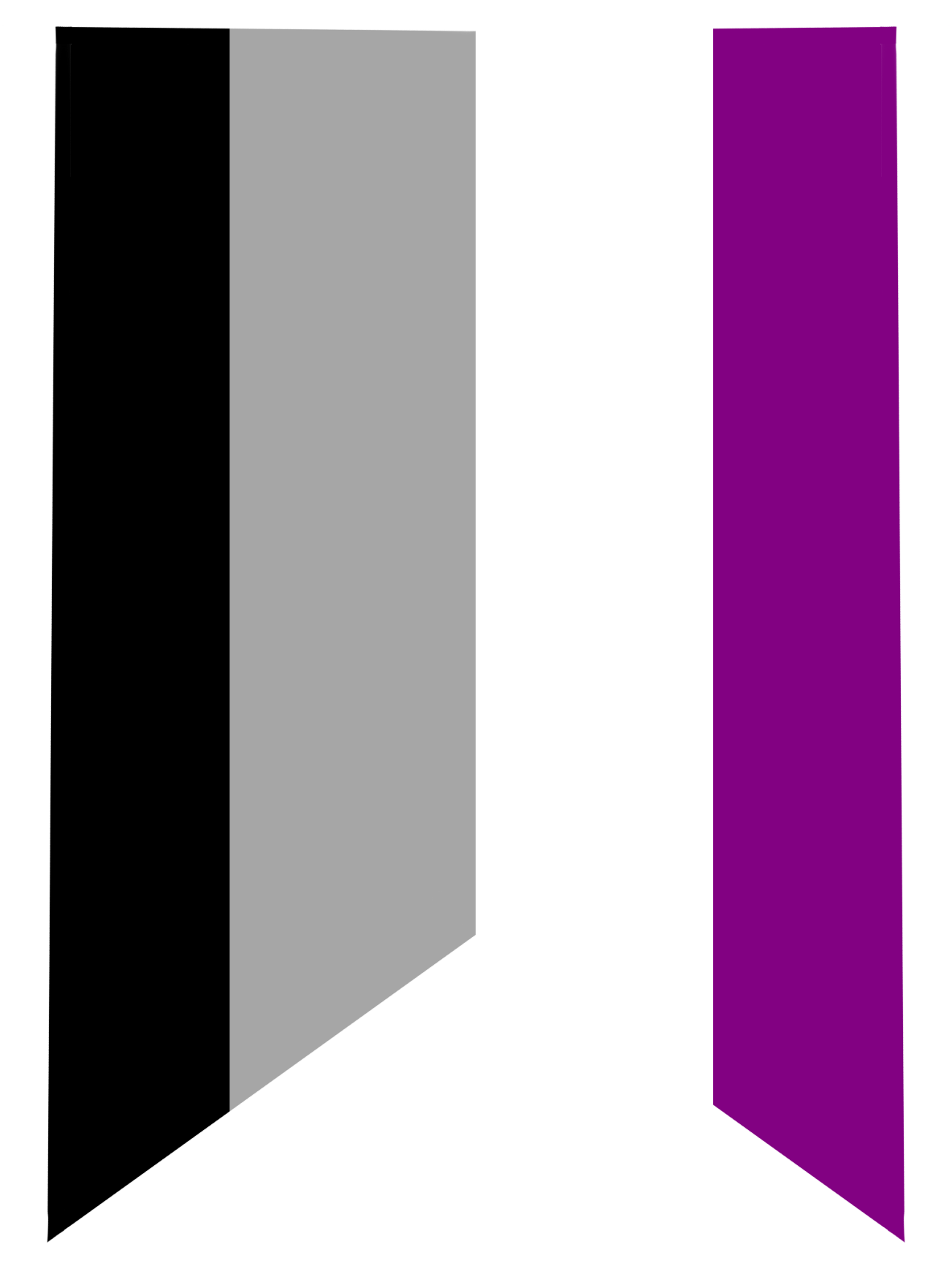lgbtqia+ asexual pride flag in bookmark style