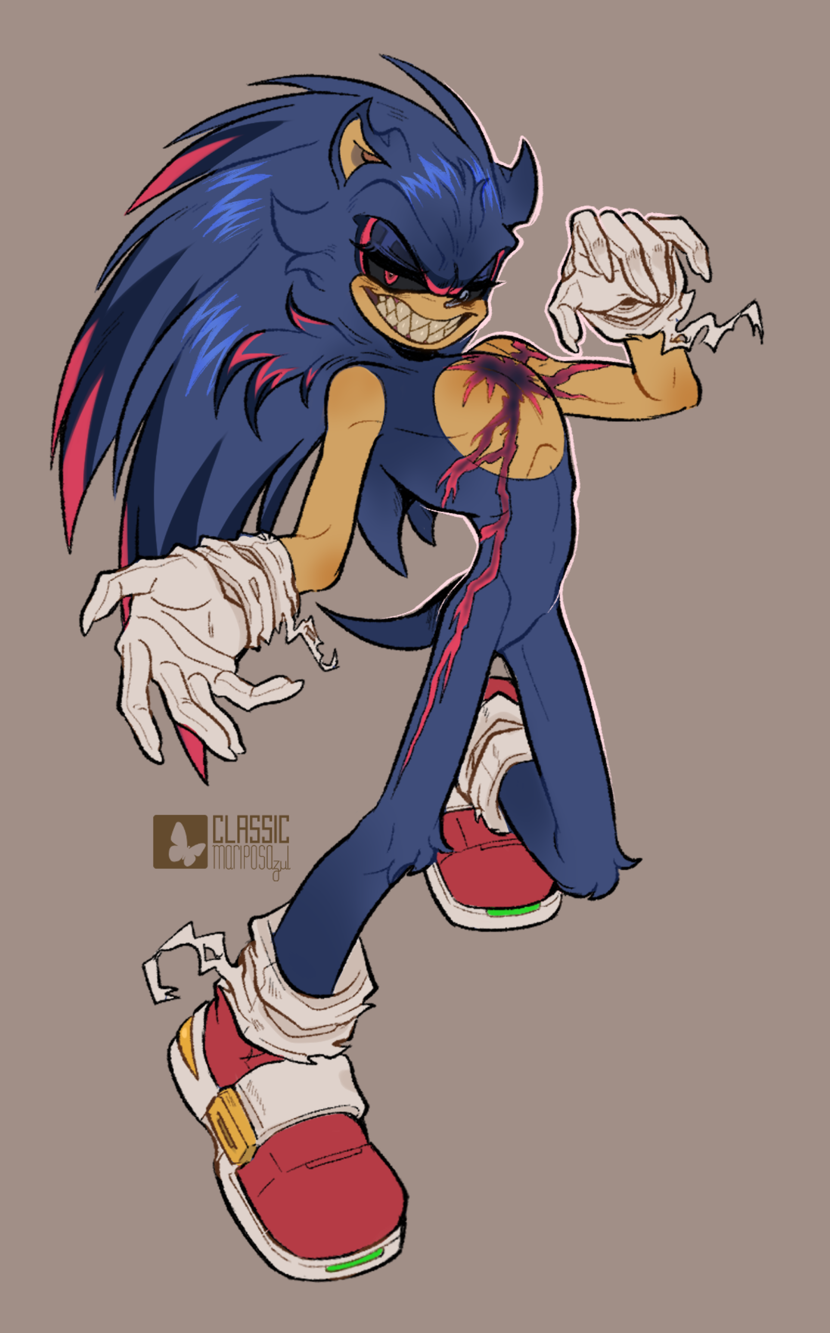 Classic Sonic ~ by ClassicMariposAzul on DeviantArt