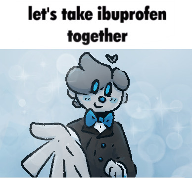 meme of LEDD offering a hand, captioned 'let's take ibuprofen together'