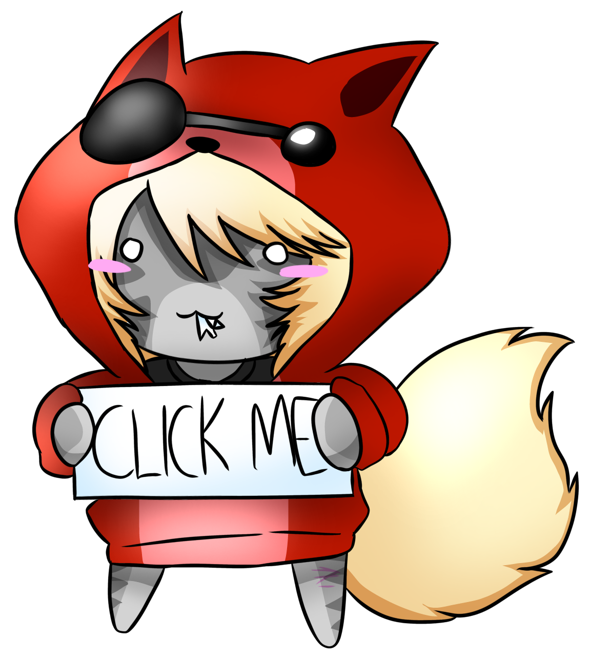 chibi raynyan in a foxy costume