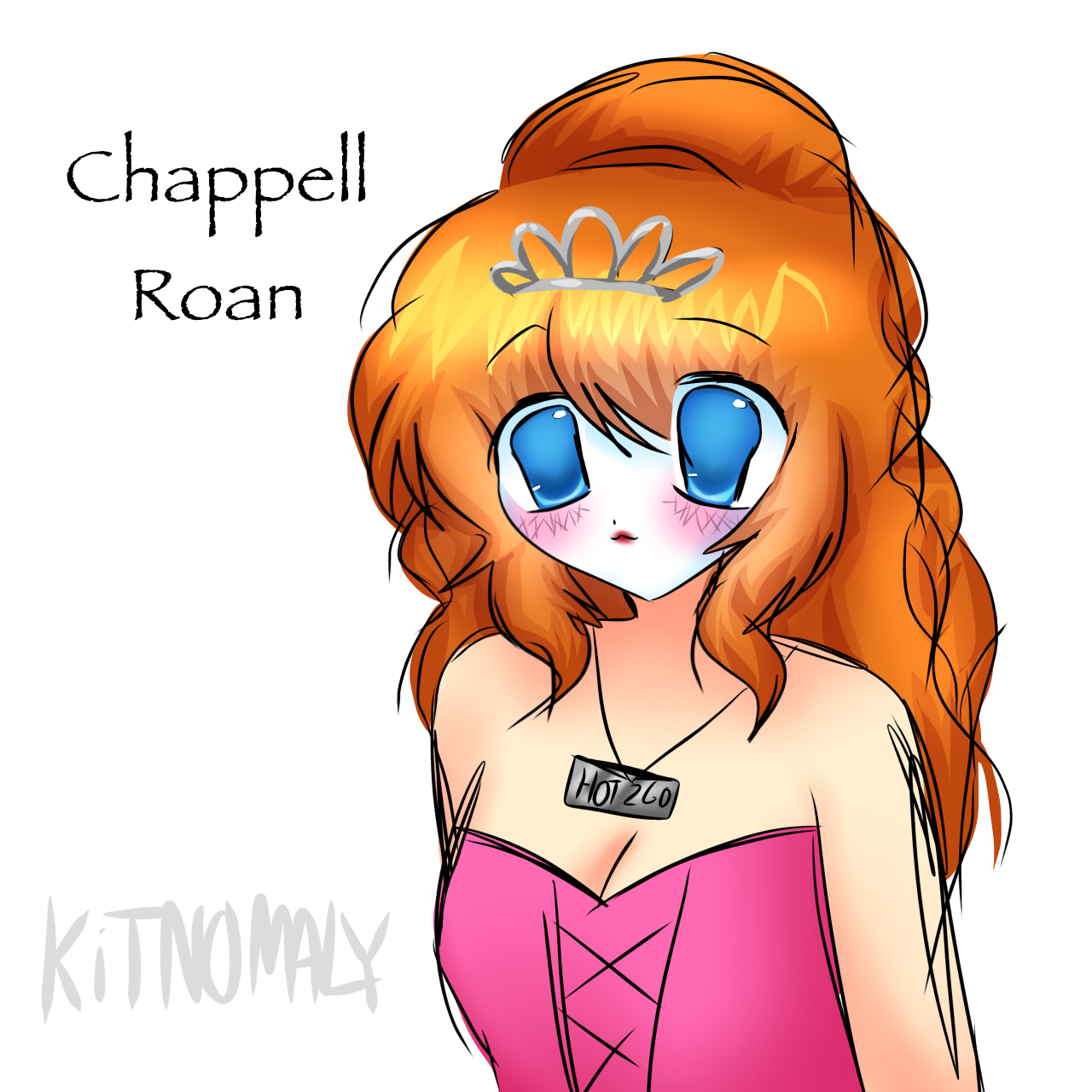 (fanart) a bust-up shot of pop singer chappell roan