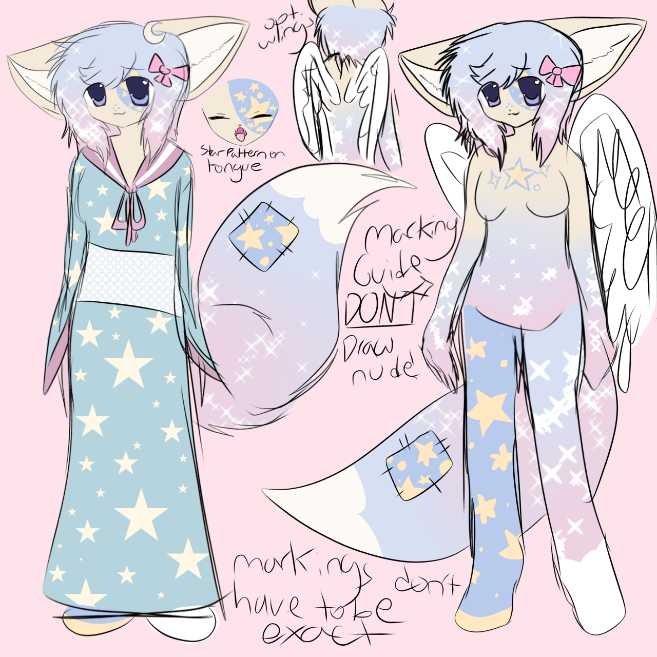 reference sheet of my oc luna