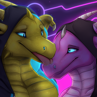 dragon couple portrait
