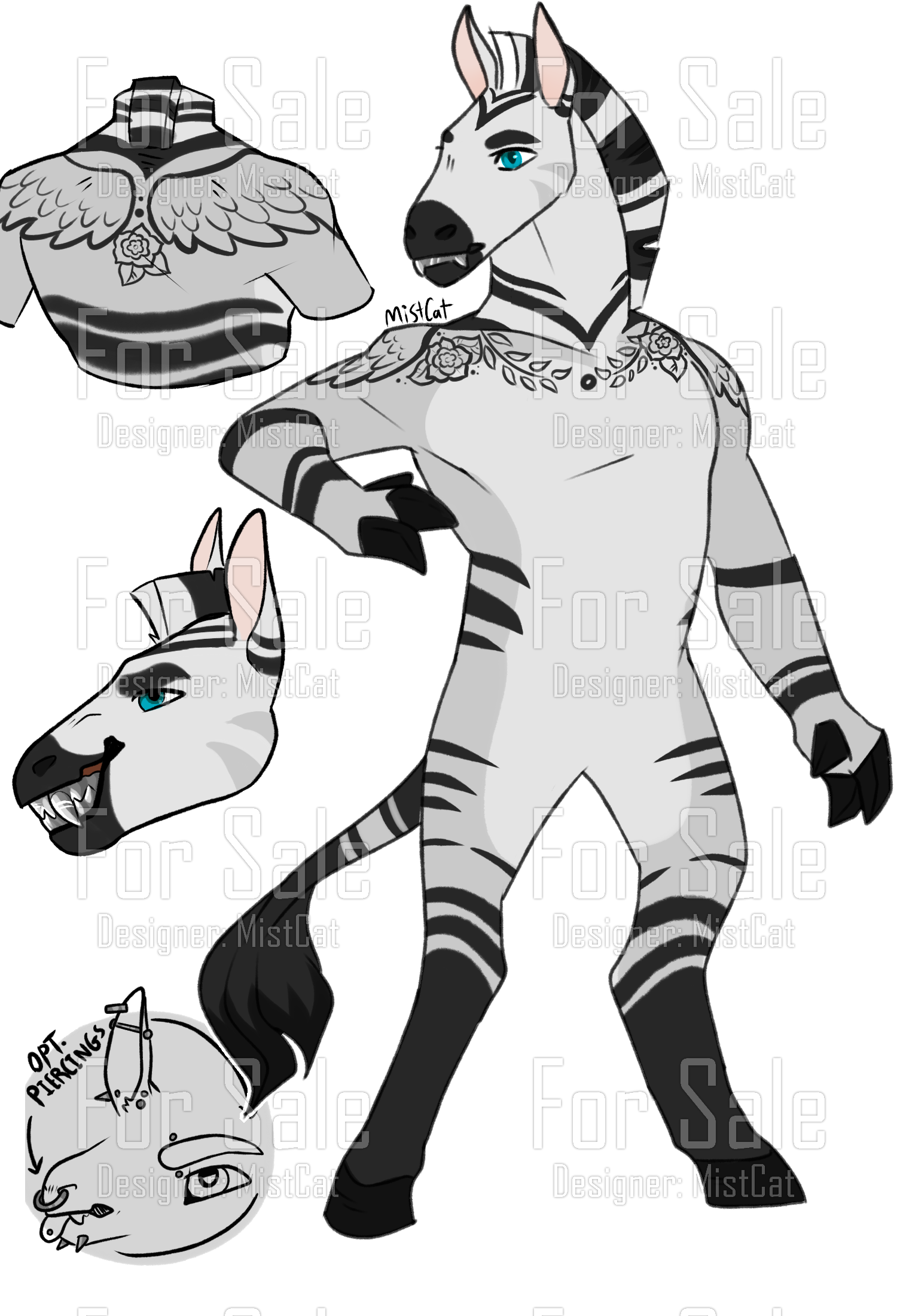 Zebra Adopt [30usd] on Toyhouse